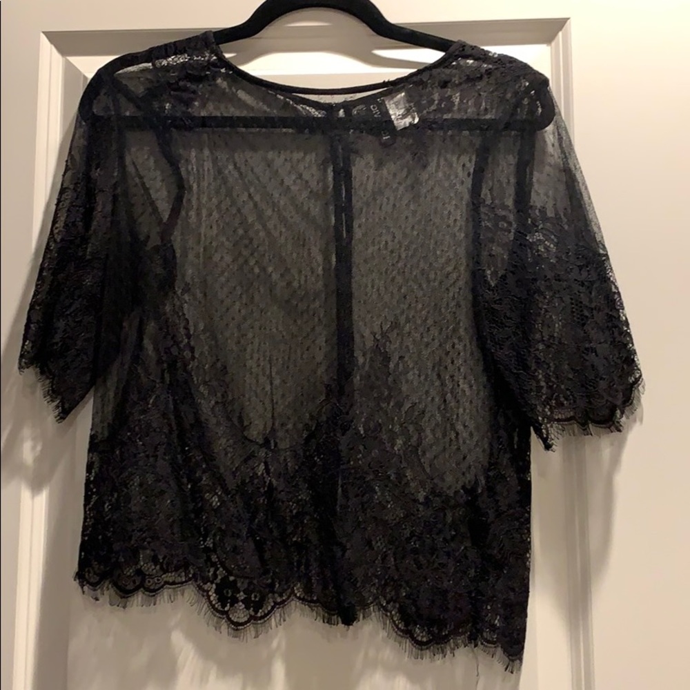 Black lace top